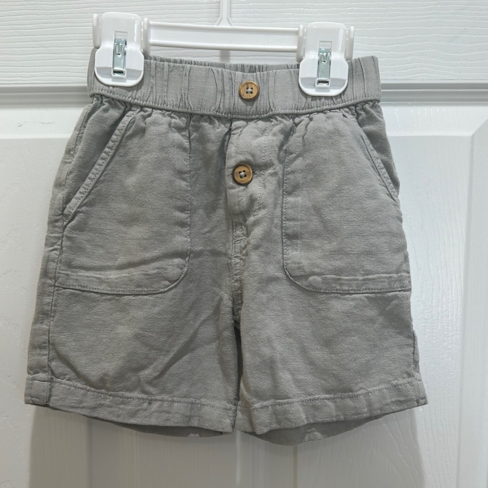 Zara Gray Casual Shorts Relaxed Fit
